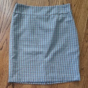 The Limited Houndstooth Midi Skirt in Blue and Black